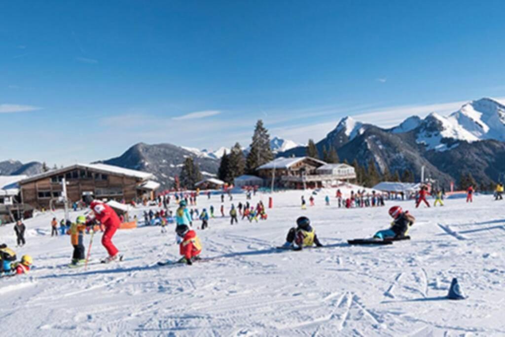 Les Cimes, Chaleureux Studio 4 Pers, 50M Du Telecabine, Vue Degagee Sur Les Pistes, Draps Non Compris Saint-Jean-dʼAulps Dış mekan fotoğraf